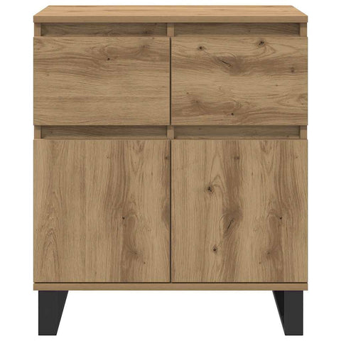vidaXL Sideboard Artisan Oak 60 x 35 x 70 cm Engineered Wood and Iron