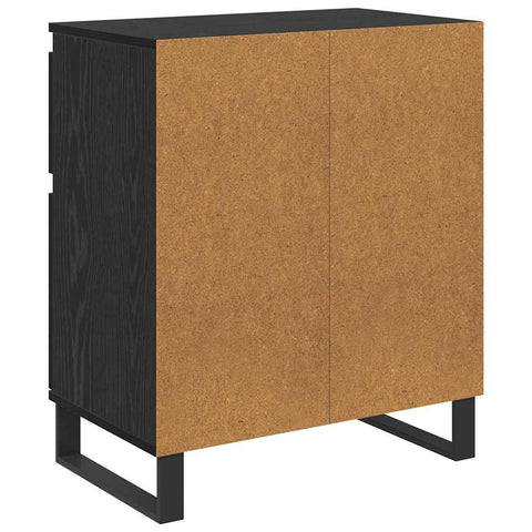 vidaXL Sideboard Black Oak 60 x 35 x 70 cm Engineered Wood and Iron