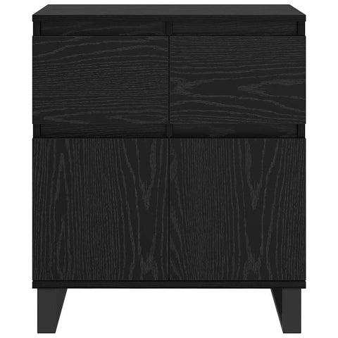 vidaXL Sideboard Black Oak 60 x 35 x 70 cm Engineered Wood and Iron