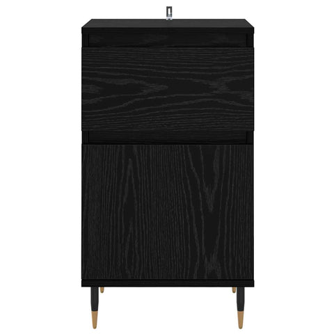 vidaXL Sideboard Black Oak 40 x 35 x 70 cm Engineered Wood and Iron