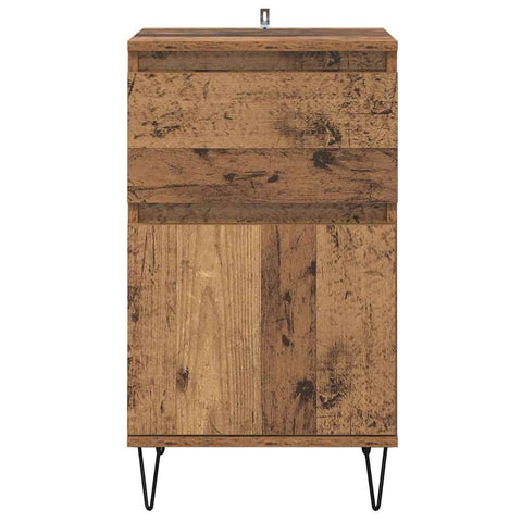 vidaXL Sideboard with Drawer Old wood 35 x 40 x 70 cm Engineered wood