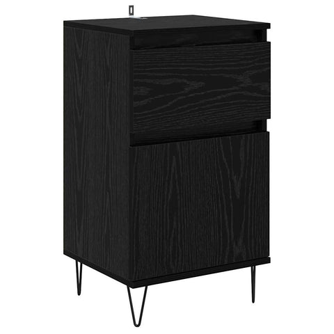 vidaXL Sideboard with Drawer Black oak 35 x 40 x 70 cm Engineered wood