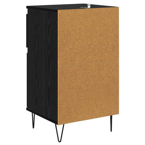 vidaXL Sideboard with Drawer Black oak 35 x 40 x 70 cm Engineered wood