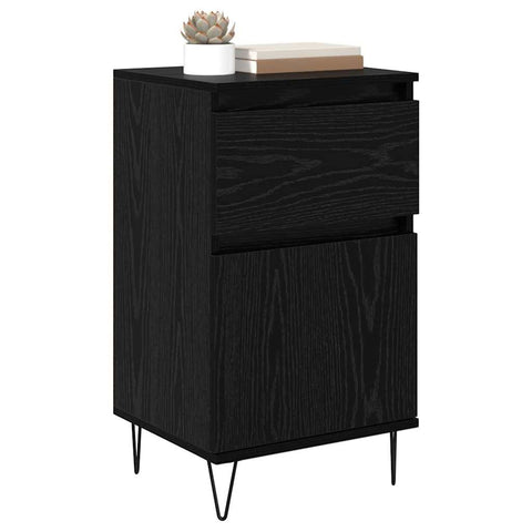 vidaXL Sideboard with Drawer Black oak 35 x 40 x 70 cm Engineered wood