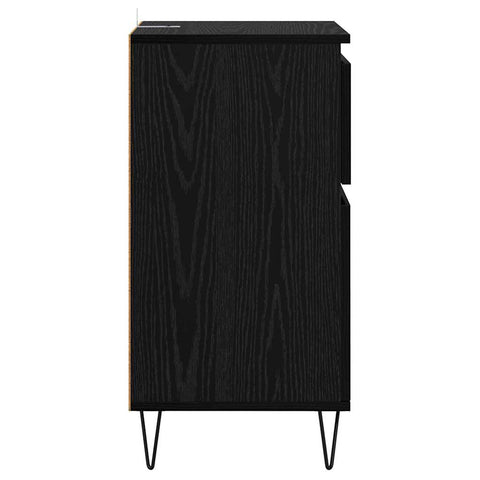 vidaXL Sideboard with Drawer Black oak 35 x 40 x 70 cm Engineered wood