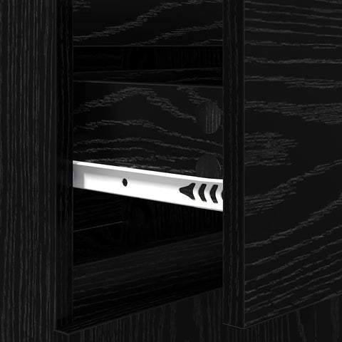 vidaXL Sideboard with Drawer Black oak 35 x 40 x 70 cm Engineered wood