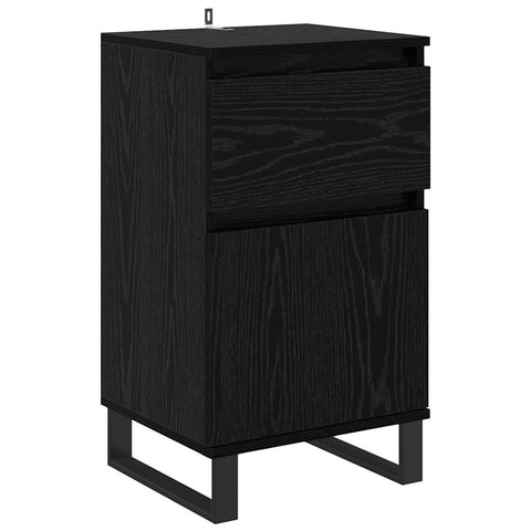 vidaXL Sideboard with Drawer Black oak 35 x 40 x 70 cm Engineered wood