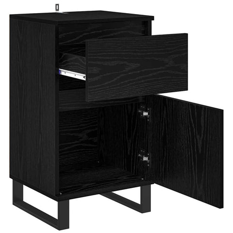 vidaXL Sideboard with Drawer Black oak 35 x 40 x 70 cm Engineered wood