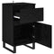 vidaXL Sideboard with Drawer Black oak 35 x 40 x 70 cm Engineered wood