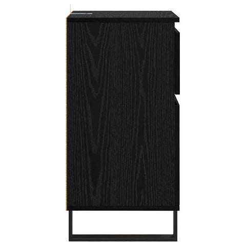 vidaXL Sideboard with Drawer Black oak 35 x 40 x 70 cm Engineered wood