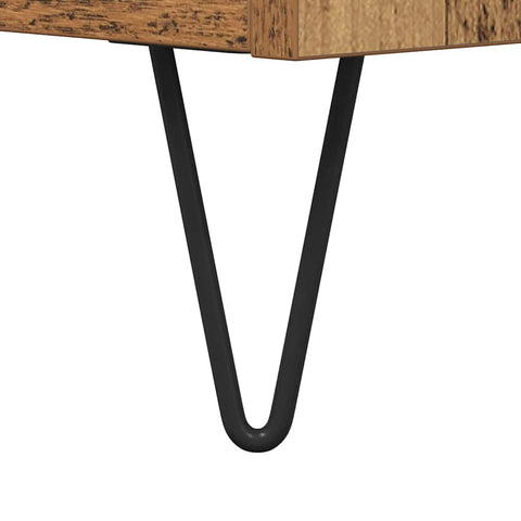 vidaXL Record Cabinet with Shelf with Door Old Wood 121 x 38 x 48 cm