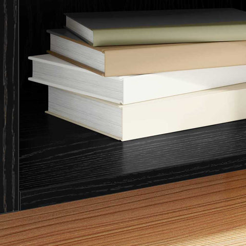 vidaXL Record Cabinet with Shelf with Door Black Oak 121 x 38 x 48 cm