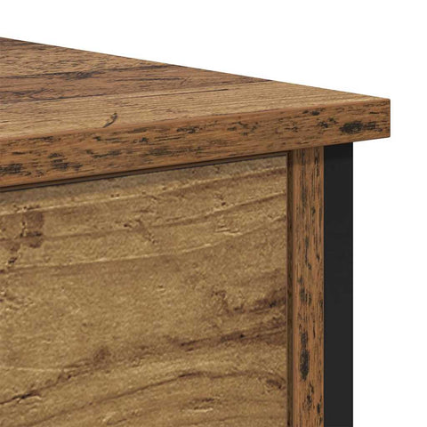 vidaXL Bedside Table Old Wood 34 x 35.5 x 45 cm Engineered Wood