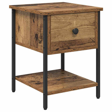 vidaXL Bedside Table Old Wood 34 x 35.5 x 45 cm Engineered Wood