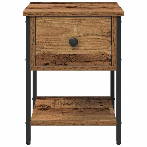 vidaXL Bedside Table Old Wood 34 x 35.5 x 45 cm Engineered Wood