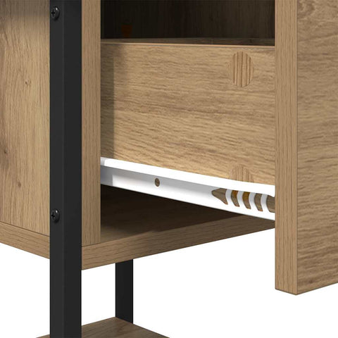 vidaXL Bedside Table Artisan Oak 34 x 35.5 x 45 cm Engineered Wood