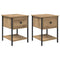 vidaXL Bedside Table with Drawer 2 pcs Artisan oak 34 x 35.5 x 45 cm
