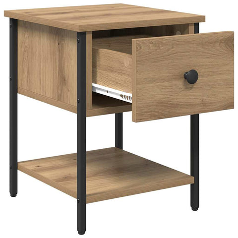vidaXL Bedside Table with Drawer 2 pcs Artisan oak 34 x 35.5 x 45 cm