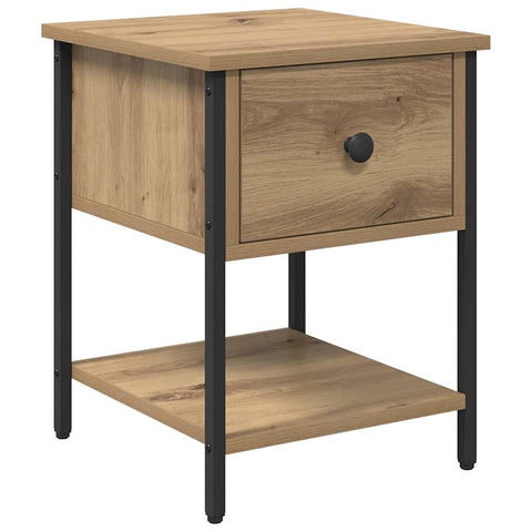 vidaXL Bedside Table with Drawer 2 pcs Artisan oak 34 x 35.5 x 45 cm