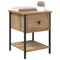 vidaXL Bedside Table with Drawer 2 pcs Artisan oak 34 x 35.5 x 45 cm