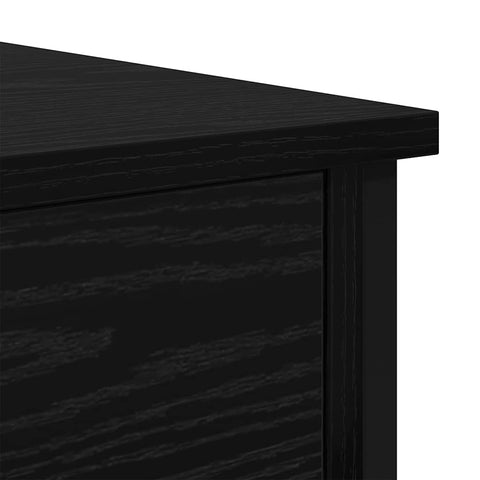 vidaXL Bedside Table Black Oak 34 x 35.5 x 45 cm Engineered Wood
