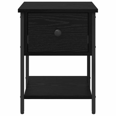 vidaXL Bedside Table Black Oak 34 x 35.5 x 45 cm Engineered Wood