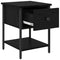 vidaXL Bedside Table 2 pcs Black oak 34 x 35.5 x 45 cm Engineered Wood