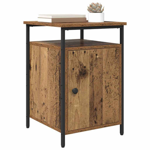 vidaXL Bedside Cabinet 2 pcs Old wood 40 x 42 x 60cm Engineered Wood