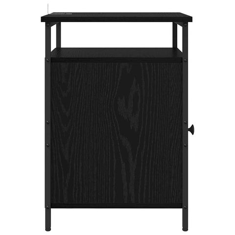 vidaXL Bedside Cabinet Black oak 40 x 42 x 60cm Engineered Wood