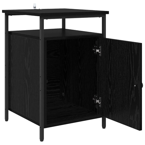 vidaXL Bedside Cabinet 2 pcs Black oak 40 x 42 x 60cm Engineered Wood