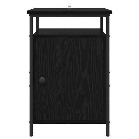 vidaXL Bedside Cabinet 2 pcs Black oak 40 x 42 x 60cm Engineered Wood