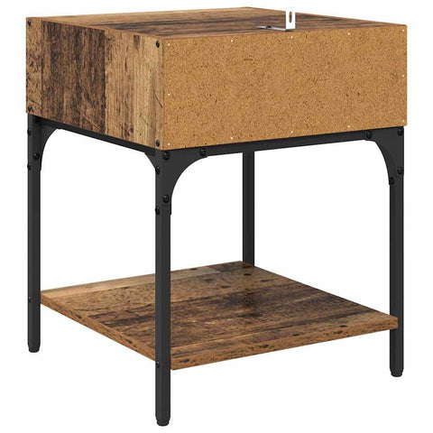 vidaXL Bedside Table 2 pcs Old wood 40 x 40 x 50 cm Engineered wood