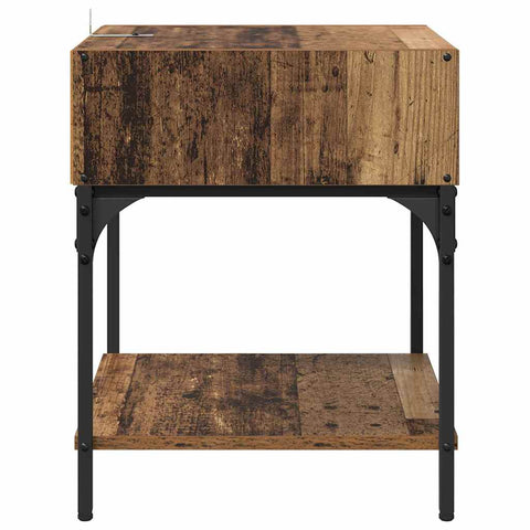 vidaXL Bedside Table 2 pcs Old wood 40 x 40 x 50 cm Engineered wood