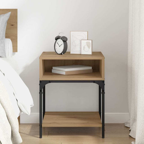 vidaXL Bedside Table Artisan oak 40 x 40 x 50 cm Engineered wood