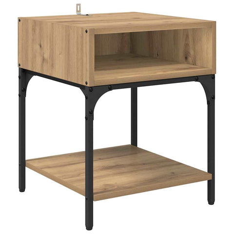 vidaXL Bedside Table Artisan oak 40 x 40 x 50 cm Engineered wood