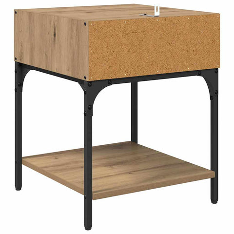vidaXL Bedside Table Artisan oak 40 x 40 x 50 cm Engineered wood