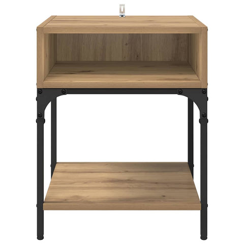 vidaXL Bedside Table Artisan oak 40 x 40 x 50 cm Engineered wood