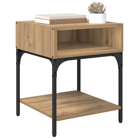 vidaXL Bedside Table Artisan oak 40 x 40 x 50 cm Engineered wood