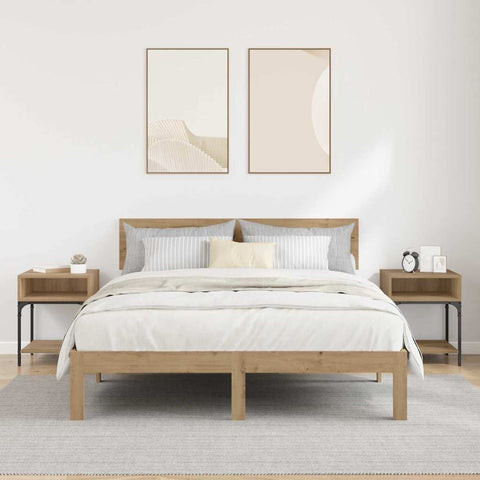 vidaXL Bedside Table 2 pcs Artisan oak 40 x 40 x 50 cm Engineered wood