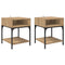 vidaXL Bedside Table 2 pcs Artisan oak 40 x 40 x 50 cm Engineered wood
