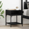 vidaXL Bedside Table Black oak 40 x 40 x 50 cm Engineered wood