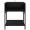 vidaXL Bedside Table Black oak 40 x 40 x 50 cm Engineered wood