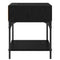 vidaXL Bedside Table Black oak 40 x 40 x 50 cm Engineered wood