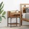 vidaXL Bedside Table with Drawer Old wood Engineered wood