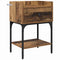 vidaXL Bedside Table with Drawer Old wood Engineered wood