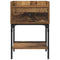 vidaXL Bedside Table with Drawer Old wood Engineered wood