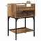 vidaXL Bedside Table with Drawer Old wood Engineered wood