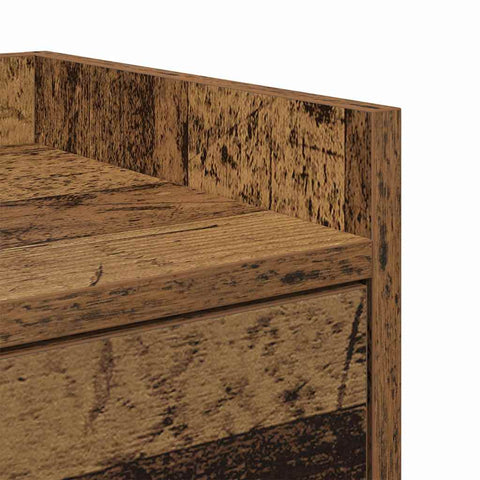 vidaXL Bedside Table with Drawer Old wood Engineered wood