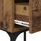 vidaXL Bedside Table with Drawer Old wood Engineered wood