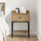 vidaXL Bedside Table with Drawer Artisan oak Engineered wood